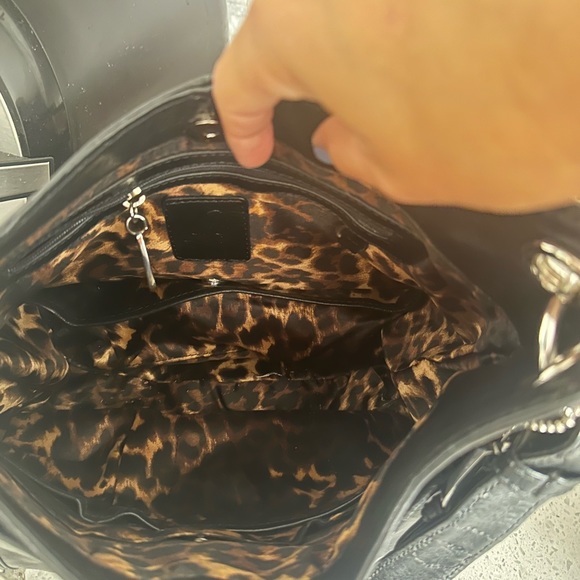 Grace Adele Black Leather Shoulder Bag Purse - Picture 5 of 9